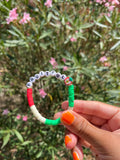 FRUITFUL slogan bracelet in green/ red/ yellow