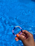 WWJD slogan bracelet in purple