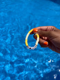 WWJD slogan bracelet in yellow